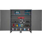 Global Industrial™ 12 Gauge Gray Heavy Duty Cabinet, 72"W x 24"D x 78H"  
