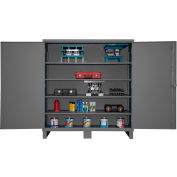 Global Industrial 12 Gauge Gray Heavy Duty Cabinet, 72"W x 24"D x 78H"