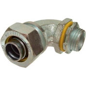 Hubbell 3421 90 Degree Liquidtight Connector 3/8" Trade Size - Pkg Qty 100