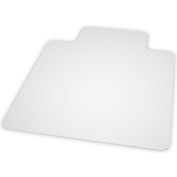 Interion® Office Chair Mat for Hard Floor - 45Wx53L w/25x12 Lip - Straight Edge- No Packaging