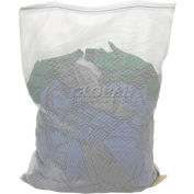 Mesh Bag W/ Nylon Zipper Closure, White, 30x40, Heavy Weight - Pkg Qty 12