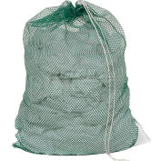 Mesh Bag W/ Drawstring Closure, Green, 30x40, Medium Weight - Pkg Qty 12