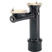 Haws® Outdoor Pedestal Drinking Fountain, Fonte d’aluminium, Noir