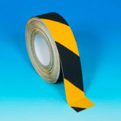 Heskins Hazard Safety Grip™ Anti Slip Tape, Black/Yellow, 2" x 60', 60 Grit