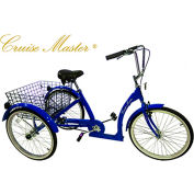Husky Bicycles 24'' Cruise Master Adult Tricycle, T324, Bleu
