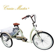 Husky Bicycles 24'' Cruise Master Adult Tricycle, T-324, Beige