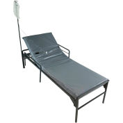 Lit d’hôpital de campagne DQE® avec rails latéraux et poteau IV