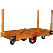 Hamilton® Tilt Truck 30 x 60 Solid Wood - Mold-on Rubber Wheels 2200 Lb. Cap.