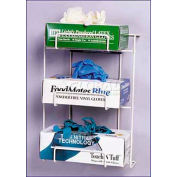 Horizon Mfg. "No Spill" 3 Box Top Dispensing Exam Glove Rack, 16-1/2"H x 14"W x 7"D