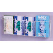Horizon Mfg. "Space Saver" Quadruple Front Dispensing Exam Glove Rack, 8"H x 27"W x 4-1/2"D