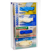 Horizon MFG. Top chargement boîte plastique gant distributeur, détient 2 boîtes, 10" H x 11" W x 4 « D, clair