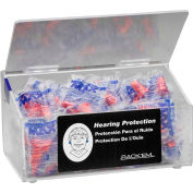 Horizon Mfg. 60 Pair Clear Plastic Foam Ear Plug Dispenser With Clear Lid, 5135, 9"L