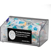 Horizon Mfg. Clear Acrylic Foam Ear Plug Dispenser With No Lid, 5137, 9"L