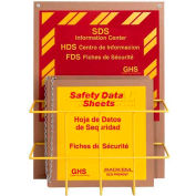 Horizon MFG. Tri Lingual Eco Friendly SDS Safety Center, 8663, Binder 1-1/2" W