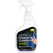 Nilodor RTU Leather Cleaner & Conditioner, Unsecented, Quart Trigger Spray Bottle, 6 Bottles/Case