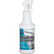 Nilodor Mold & Mildew Stain Remover, Unscented, Quart Trigger Spray Bottle, 12 Bottles/Case