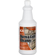 Nilodor Oven & Grill Cleaner, Quart Bottle, Unscented, 6/Case