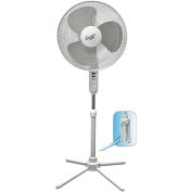 Comfort Zone® CZST161BTE Oscillating Pedestal Fan White 16"