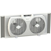 Comfort Zone® CZ319WT 9 pouces Portable double ventilateur de fenêtre, blanc