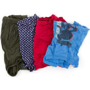 Reclaimed T-Shirt Knit Rags, Assorted Colors, 50 Lbs. - 135-50