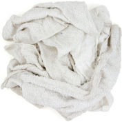 Reclaimed Terry Towel/Robe Rags, White, 10 Lbs. - 537-10