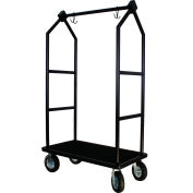Hospitalité 1 Source Contemporary Bellman’s Cart - Finition mate, Pont Noir, Roues Pneumatiques 8 »
