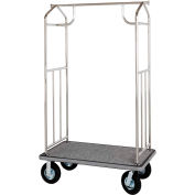 Hospitalité 1 Source Chrome transporteur Bellman Cart, montants droits, gris tapis, pare-chocs gris