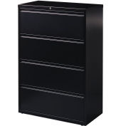 Hirsh Industries® HL10000 Series® Lateral File 36" Wide 4-Drawer - Black