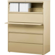 Hirsh Industries® HL10000 Series® Lateral File 42" Wide 5-Drawer - Putty