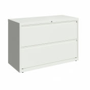 Hirsh Industries® 42" Wide 2-Drawer Lateral File Cabinet - White