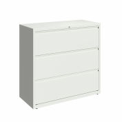 Hirsh Industries® 42" Wide 3-Drawer Lateral File Cabinet - White