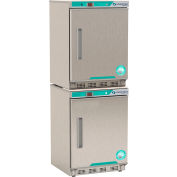 CorePoint Scientific White Diamond Refrigerator & Freezer Combo, 9 Cu.Ft, Stainless Steel