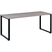Interion® Open Plan Office Desk - 48"W x 24"D x 29"H - Top gris avec jambes noires