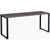 Interion® Open Plan Office Desk - 48"W x 24"D x 29"H - Haut de charbon de bois avec jambes noires