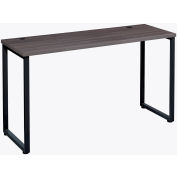 Interion® Open Plan Standing Height Desk - 60 po l x 24 po P x 40 po H - Charbon de bois haut avec pattes noires
