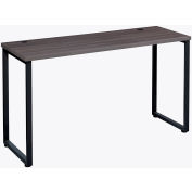 Interion® Open Plan Standing Height Desk - 72 po l x 24 po P x 40 po H - Charbon de bois haut avec pattes noires