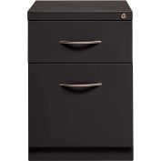 Interion® 2 Drawer Box/File Pedestal - 21-3/4"H - Charbon