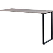 Interion® Open Plan Standing Height Return Desk - 48 po l x 24 po P x 40 po H - Gray Top w/Black Legs