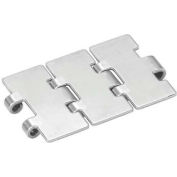 HabaCHAIN, 810, Slat Top Chain, Straight, SD, Carbon Steel, 10'L, 4"W