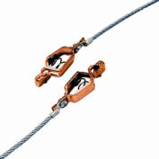 Hubbell GCSP-AA-10 deux pinces w / 10 pi 7 X 19 torons Flex. Câble d’acier