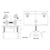 Hubbell Standard Trolley W / S Beam Support, 5 « L x 4-1 / 2 « W x 5 « H, Gris