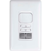 Hubbell LightHawk PIR/Ultrasonic Dimming 2-Button Wall Switch Occupancy Sensor, Single Relay, White