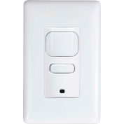 Hubbell LightHawk PIR 1-Button Wall Switch Occupancy Sensor, LHL Series, White