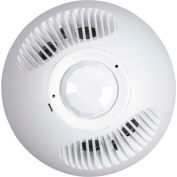 Hubbell OMNI PIR/Ultrasonic Ceiling Line Voltage Sensor with 2000 Sq Ft Range, Off White