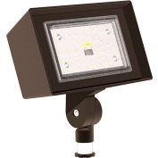 Hubbell Outdoor Ratio LED Floodlight, 3200L, 26W, 50K, Wide Dist, Knuckle Mt, 120-277v