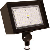 Hubbell Outdoor Ratio LED Floodlight, 4800L, 34W, 40K, Wide Dist, Knuckle Mt, 120-277v