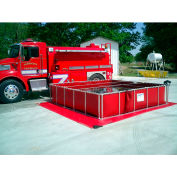 Husky Aluminum Frame Folding Tank ALF-3000 - 22 Oz. Thickness 159"L x 159"W x 29"H 3000 Gal. Orange