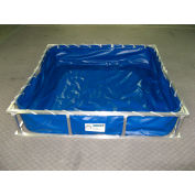 Husky aluminium cadre PVC décontamination piscine ALFDP-44-22 oz épaisseur 48x34x12-110 gal rouge