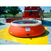 Husky Low-Sided Self Supporting Tank LS-6000v40 - 258" Dia. x 33"H 600 Gallon Cap. Orange