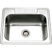 Houzer® Stainless Steel Single Bowl Drop-In, 3-Hole Kitchen Sink